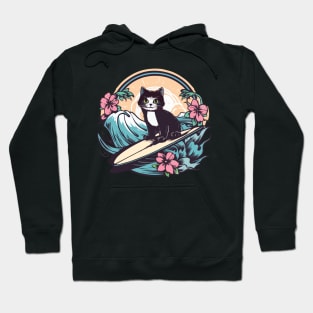 Tuxedo Cat Surf Hoodie